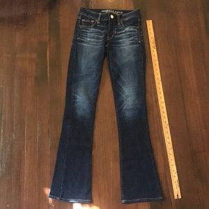 American Eagle Dark Wash Skinny Kick Jeans